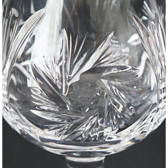 4 Vintage Hungarian Pinwheel Crystal Hock Wine Glasses Cocktail Barware - Picture 5 of 6